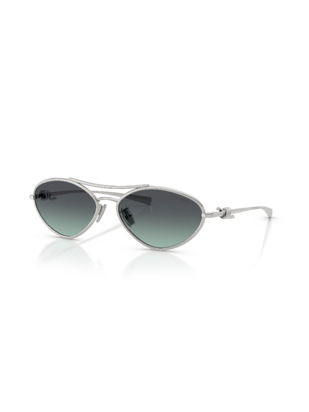 New Tiffany Women's Sunglasses Silver Metal Frame TF3117 60012G 58